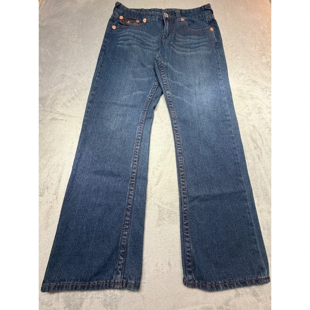 Vintage True Religion Billy Jeans‎ 36 Blue Cotton y2k Bootcut USA Made Men's